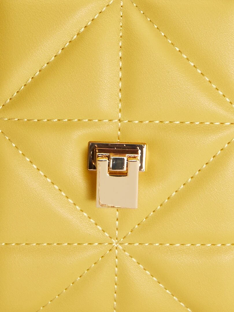 Sac bandoulière effet matelassé   Jaune