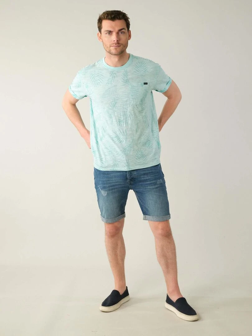 T shirt avec poche pour homme 'Deeluxe' Bleu Bleu