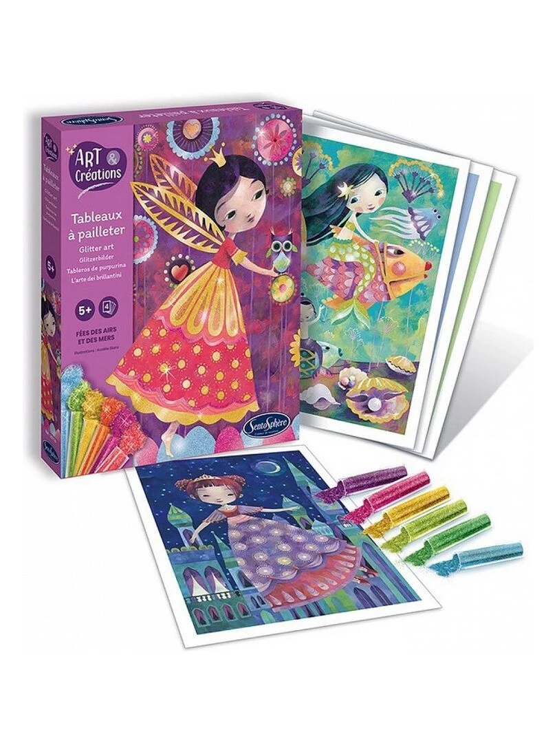 Tableaux a pailleter   Fees des airs et des mers   Art et creations   N/A
