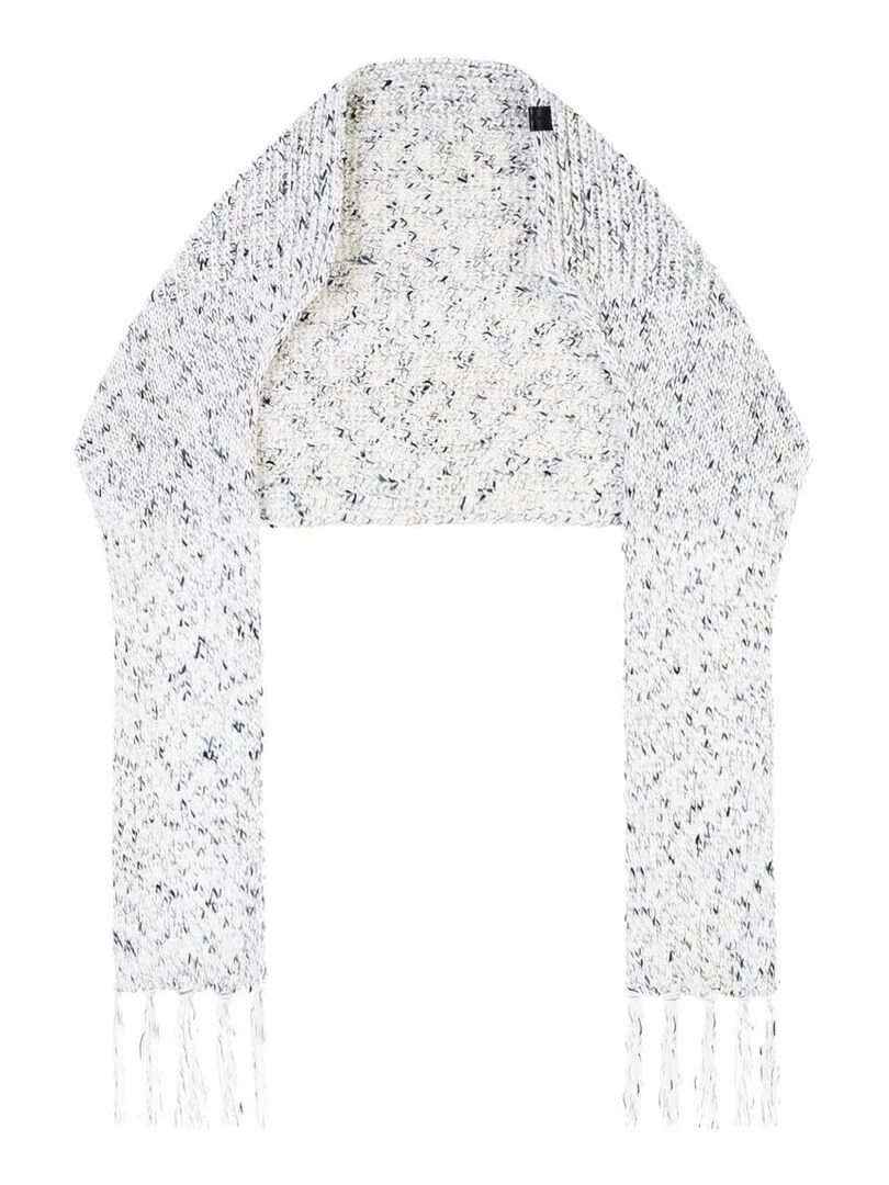 Ensemble Echarpe Bonnet Cabra   Made in UE   Blanc