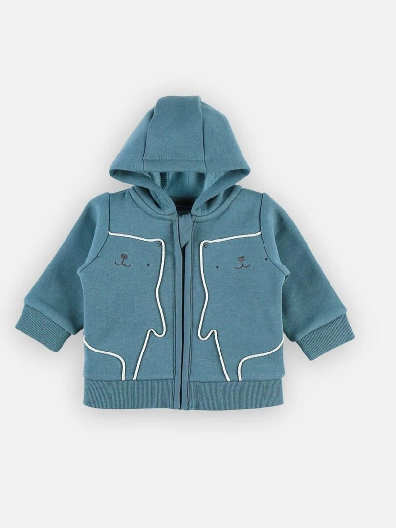 Veste à capuche en sweatoloudoux  foncé   Noukie's   Bleu