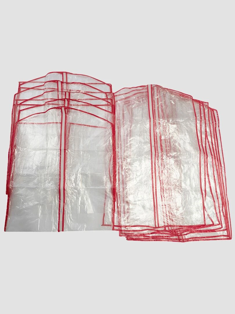 Lot de 13 housses de vêtement transparent
