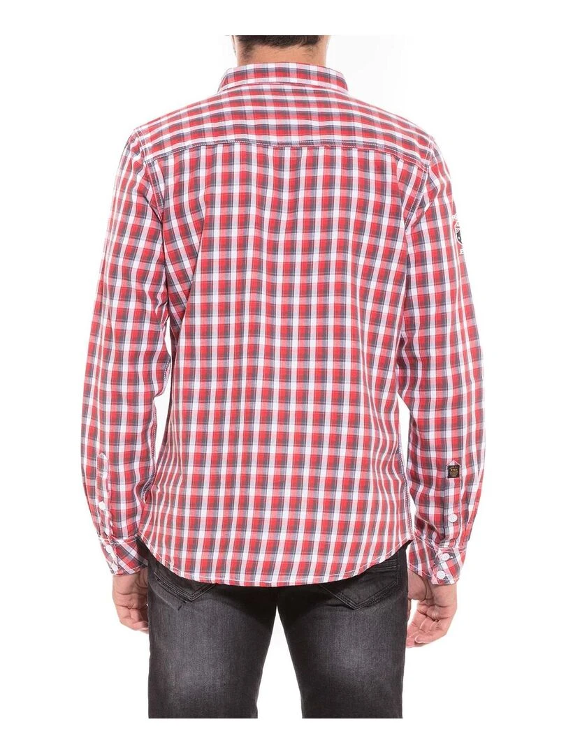 Chemise manches longues carreaux TORGANA Gris