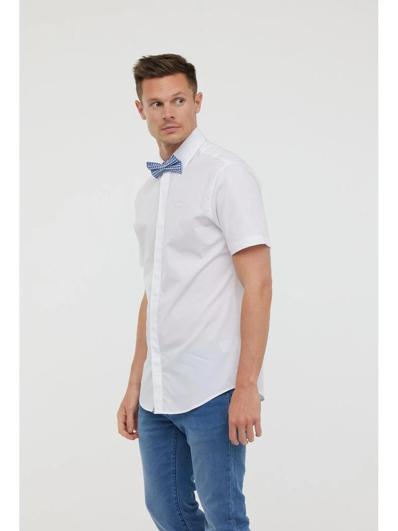 Lee Cooper Chemise manches courtes coton slim DUCHA MC Blanc