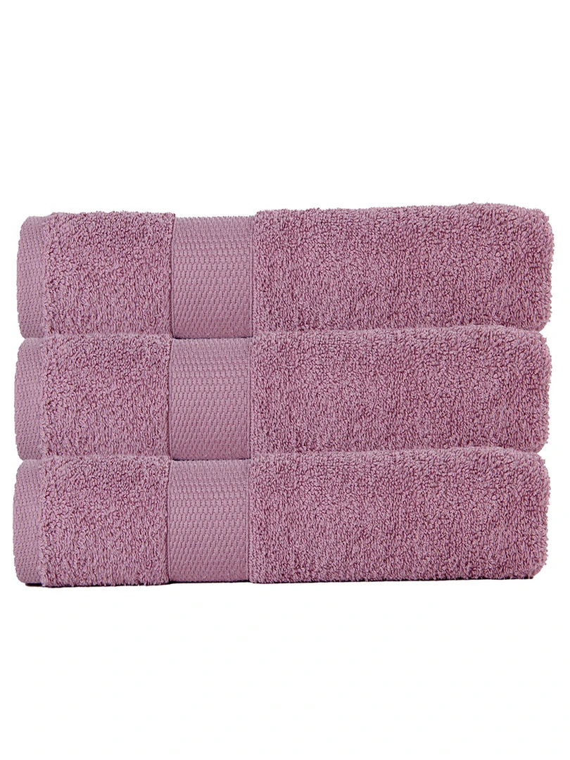 Lot De 3 Draps De Bain 70x130 Cm 500 Gr/m2 Rose