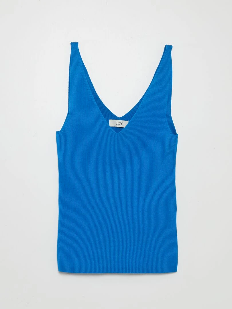 Top en maille côtelée 'JDY' Bleu