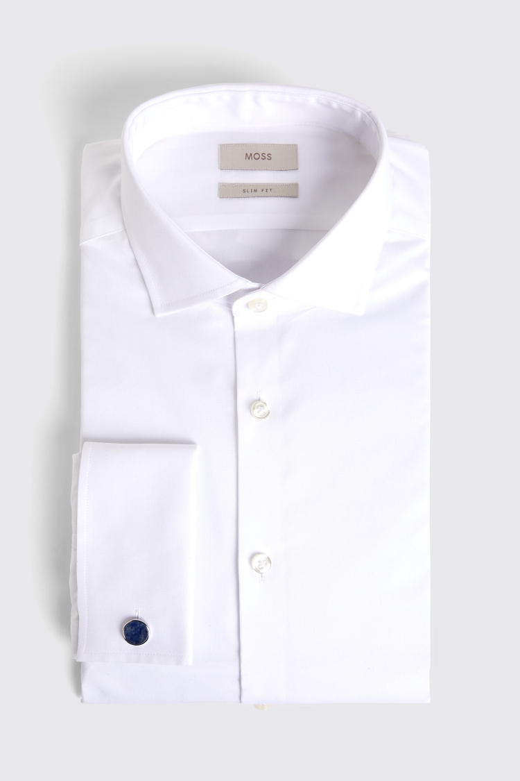 Slim Fit White Stretch Shirt   Buy Online at Moss