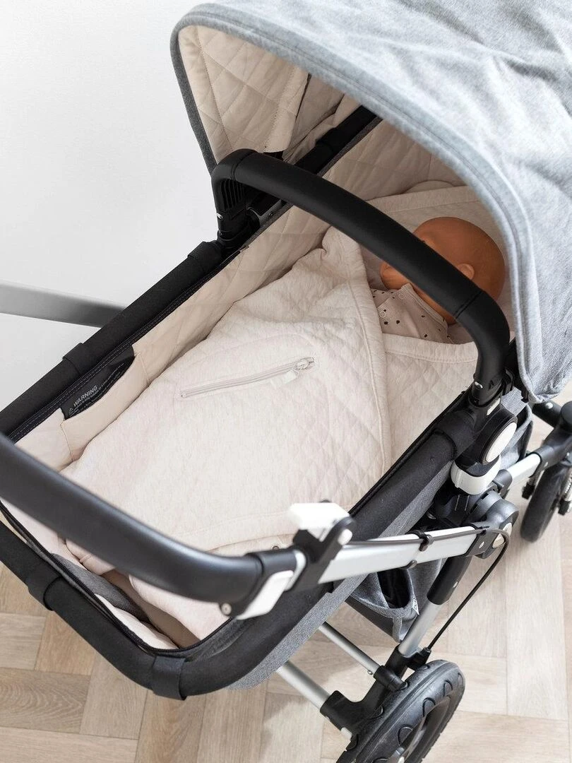 Bemini Nid d'ange BISIDE Quilted et Jersey   Beige chiné