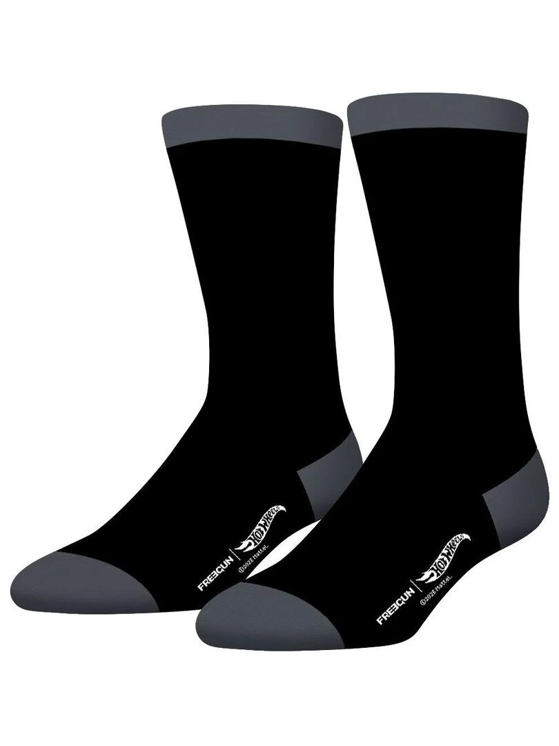 Lot de 4 paire de chaussettes enfant Hot Wheels Freegun   Noir