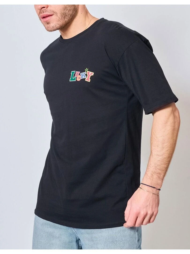 T Shirt à motifs Kebello Noir Noir