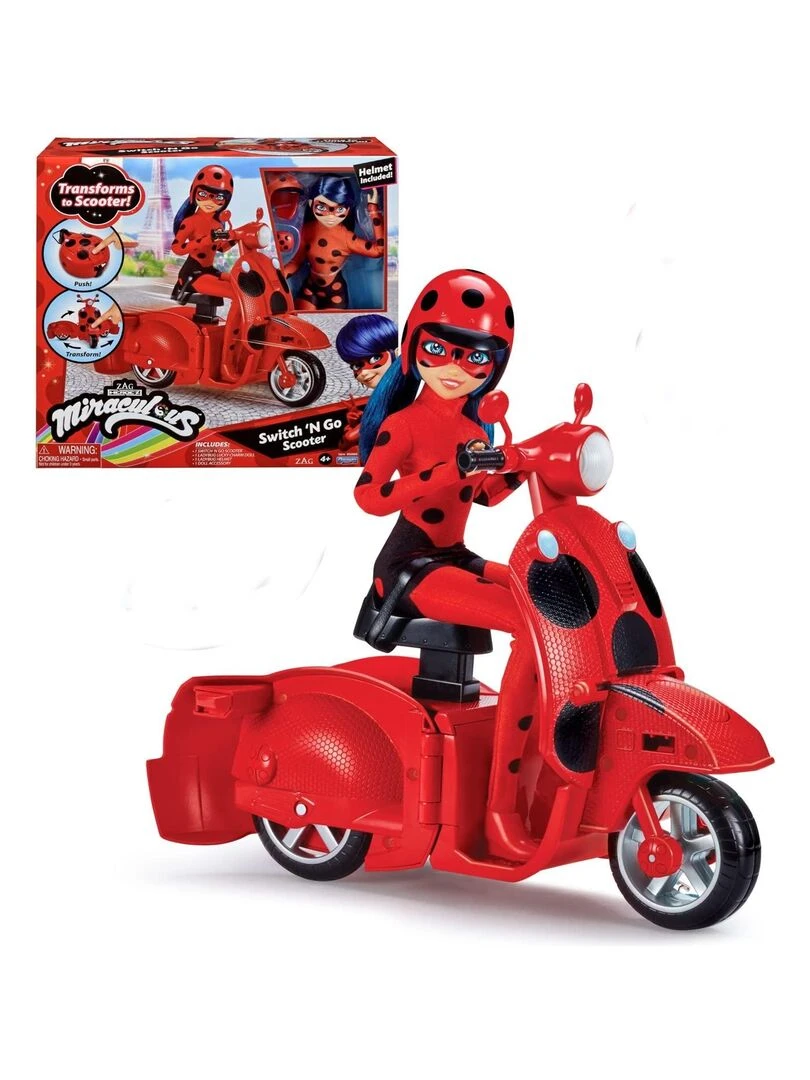 Scooter Miraculous Switch'n go + poupée articulée Ladybug N/A