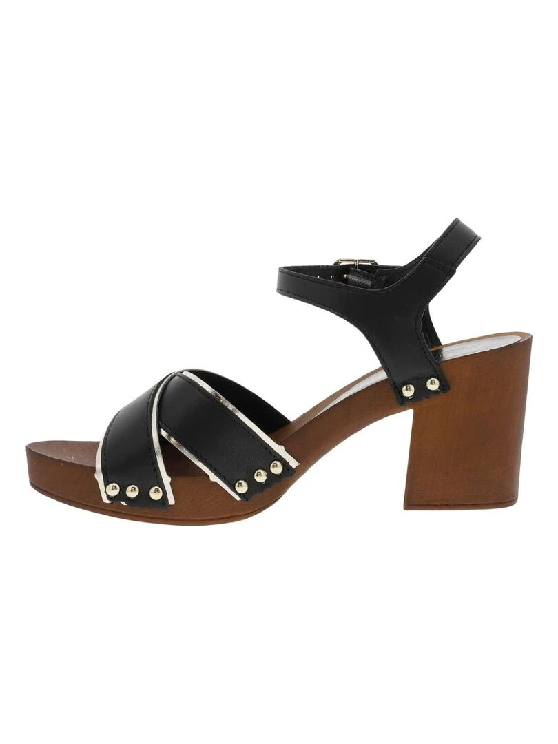MARCO TOZZI   Nu pieds cuir talon bottier haut   Noir