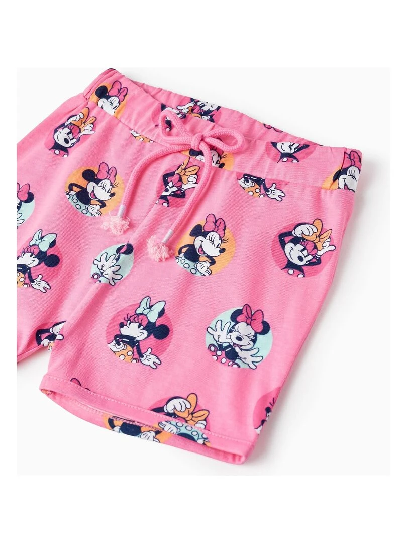 T shirt avec Volants + Short pour Bébé Fille 'Minnie Mouse'  MINNIE   Rose