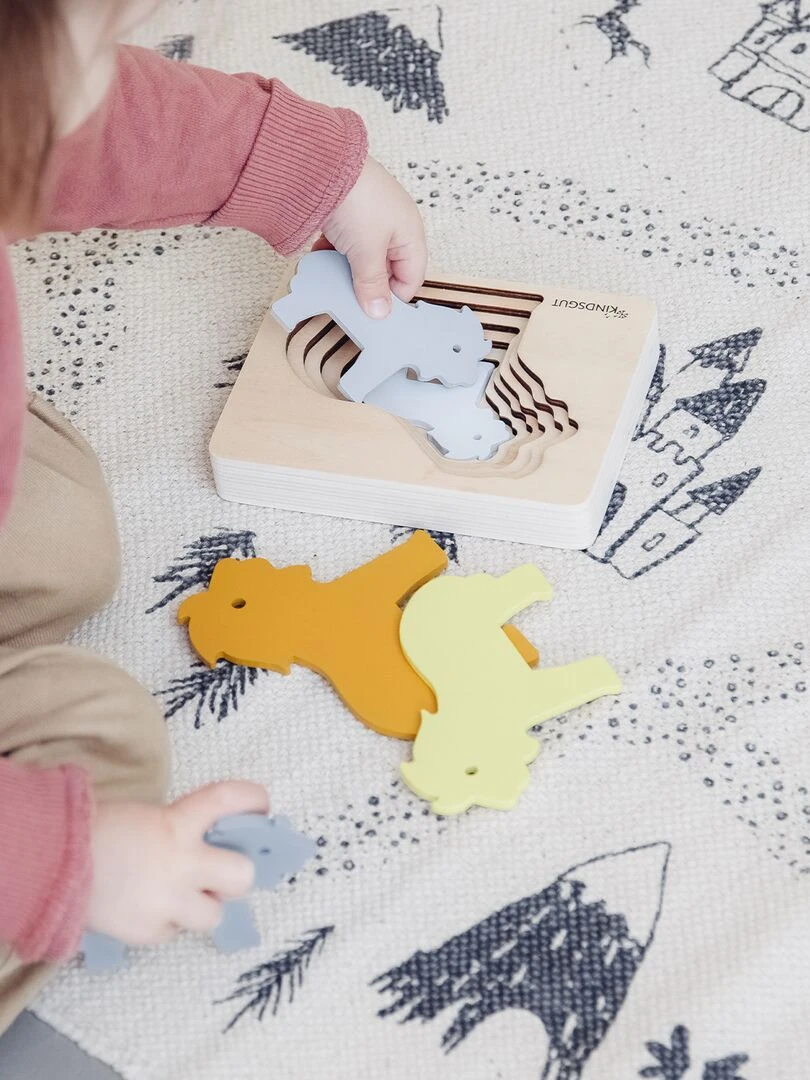 Puzzle animaux lion en bois   N/A