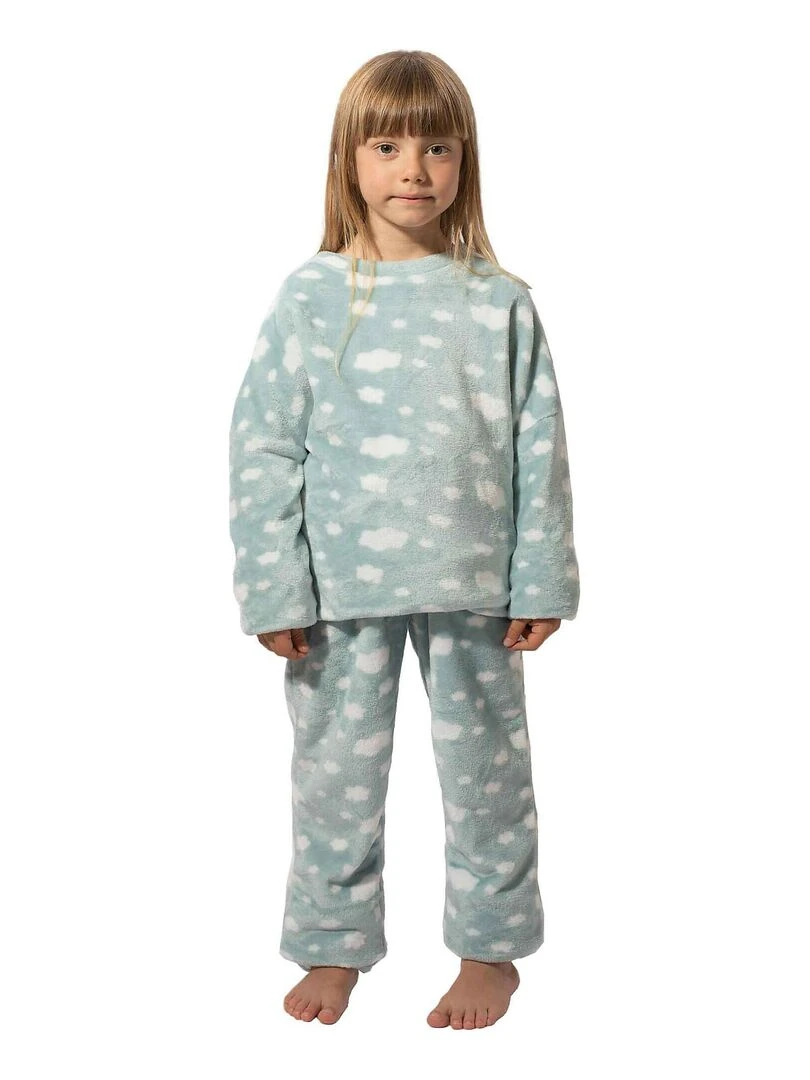 Pyjama enfants pantalon haut manches longues Polar Joven Vert