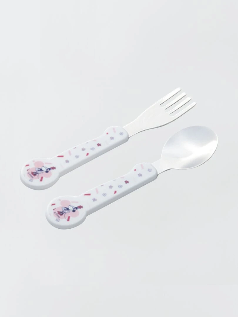 Lot de 2 couverts 'Minnie' Rose