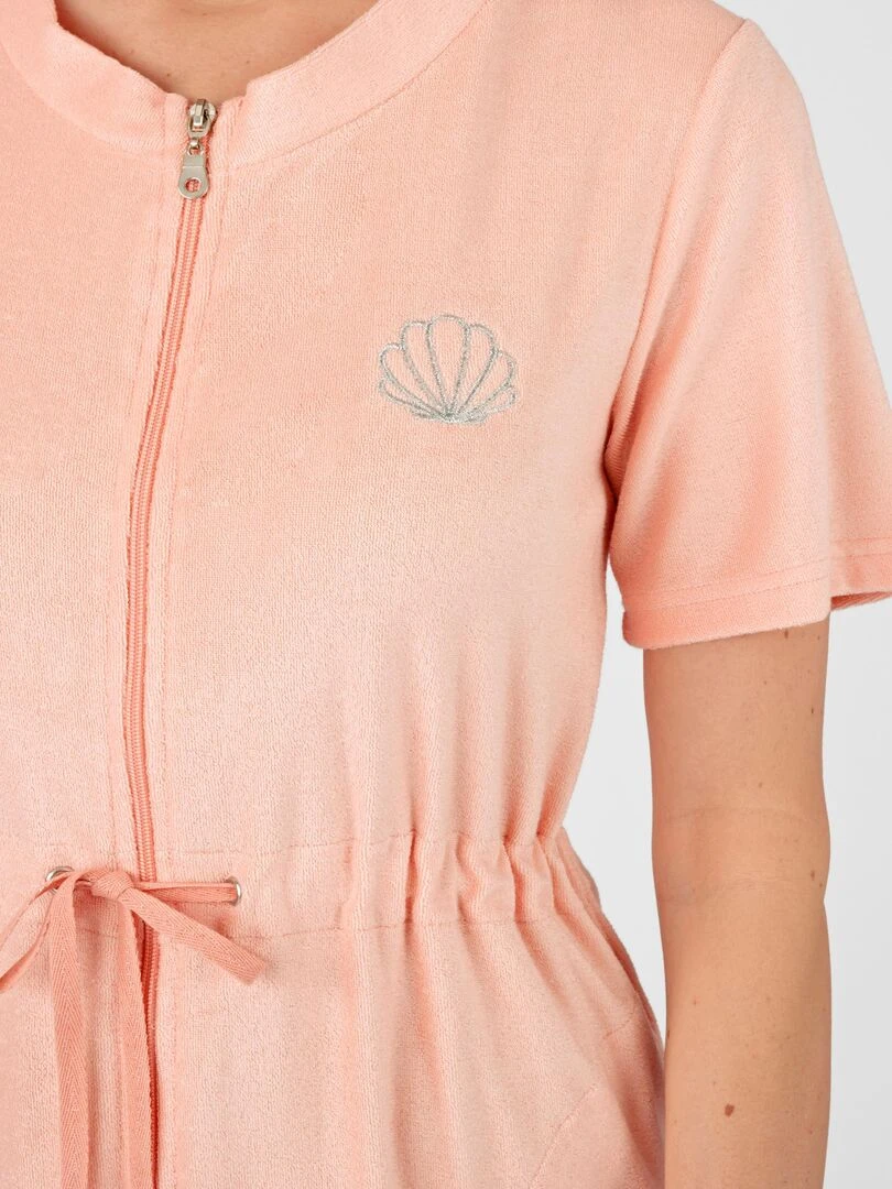Robe de détente zippée en éponge Damart Orange