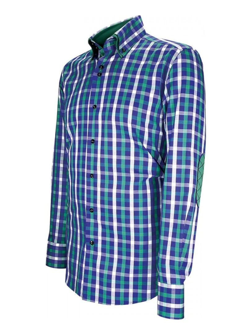 Chemise double col à coudières LORENZO   Vert