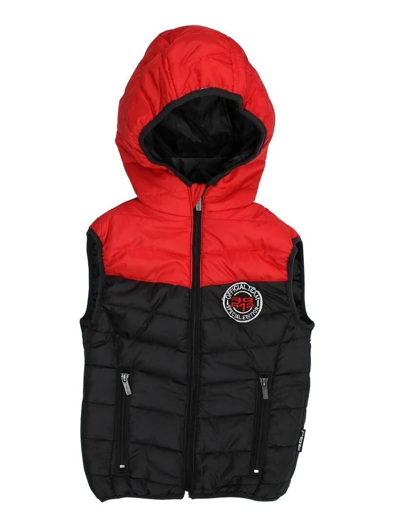 RG512 Parka garçon imprimé logo Noir