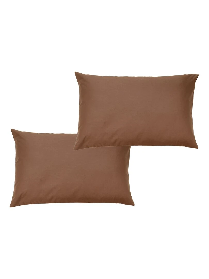 Lot x2 Taies d'oreiller 100% coton Bio 'Ptit Basile' Mauve