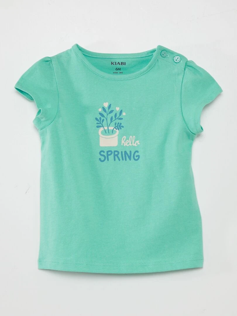 T shirt animé Vert