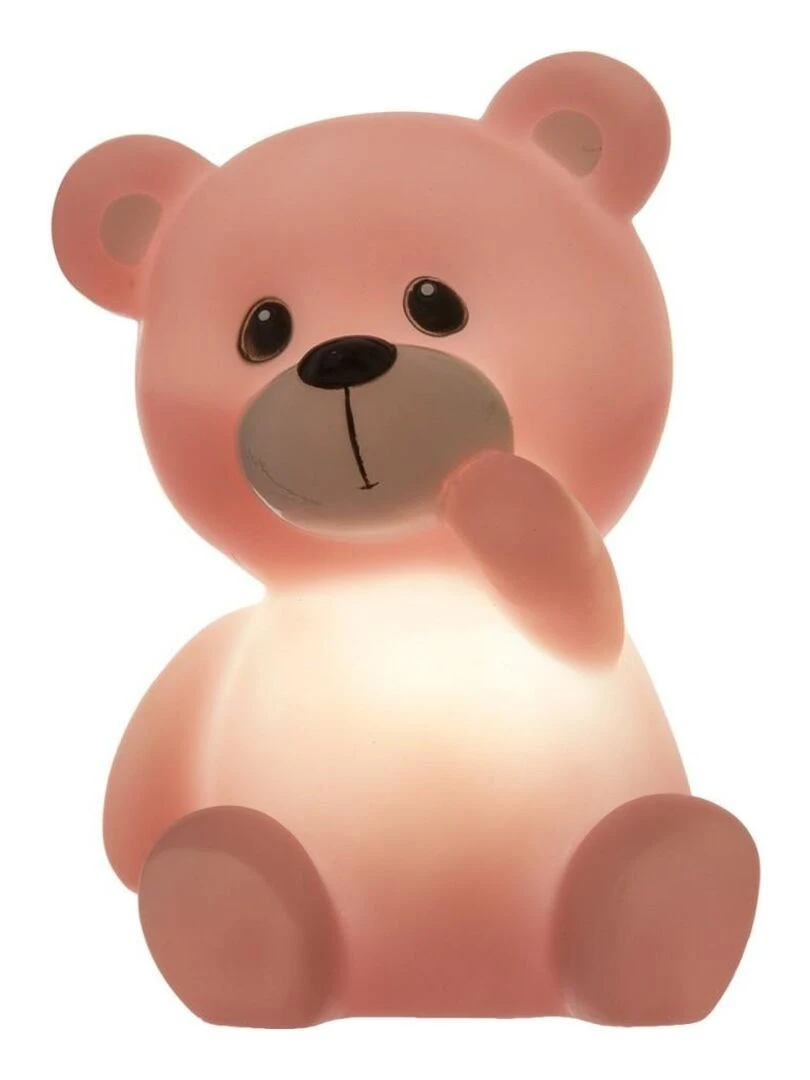 Veilleuse ourson H14 rose   Rose