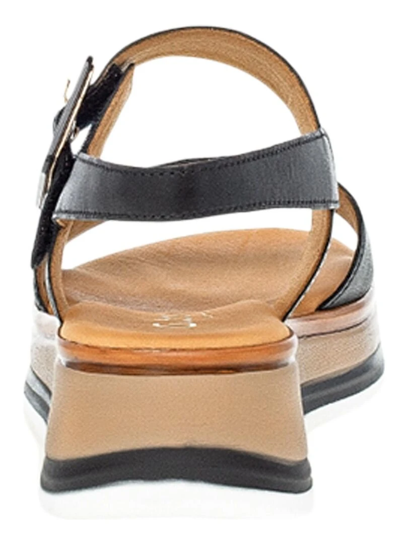 Sandale Basse Cuir Gabor FoulardCalf   Noir