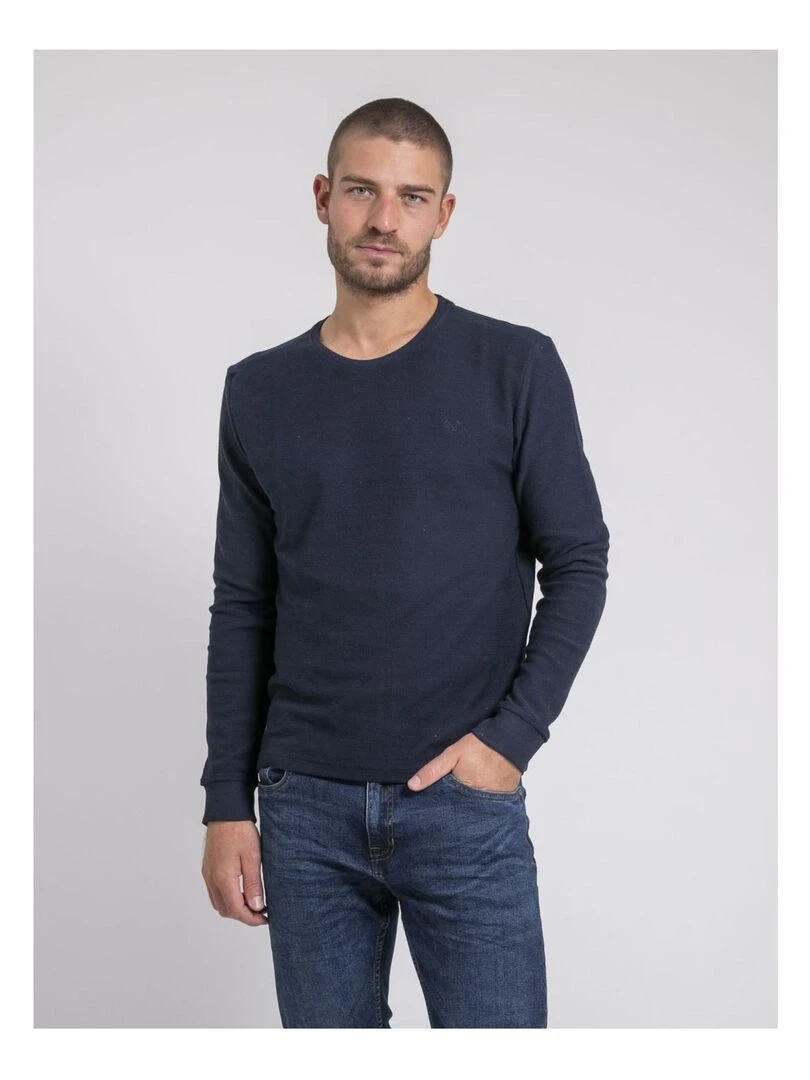 Pull fin col rond JILIVIO Bleu marine