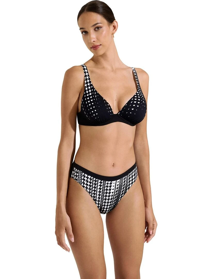 Bas maillot slip de bain taille haute Quito   Noir