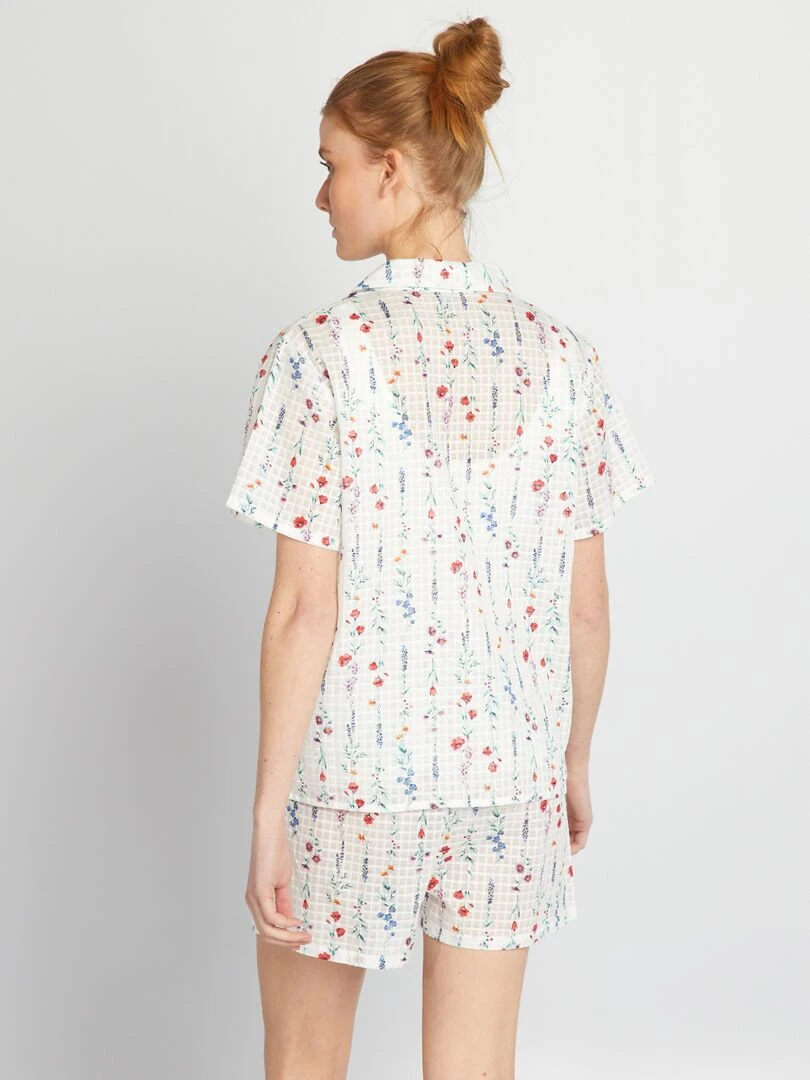 Ensemble pyjama 2 pièces   Blanc