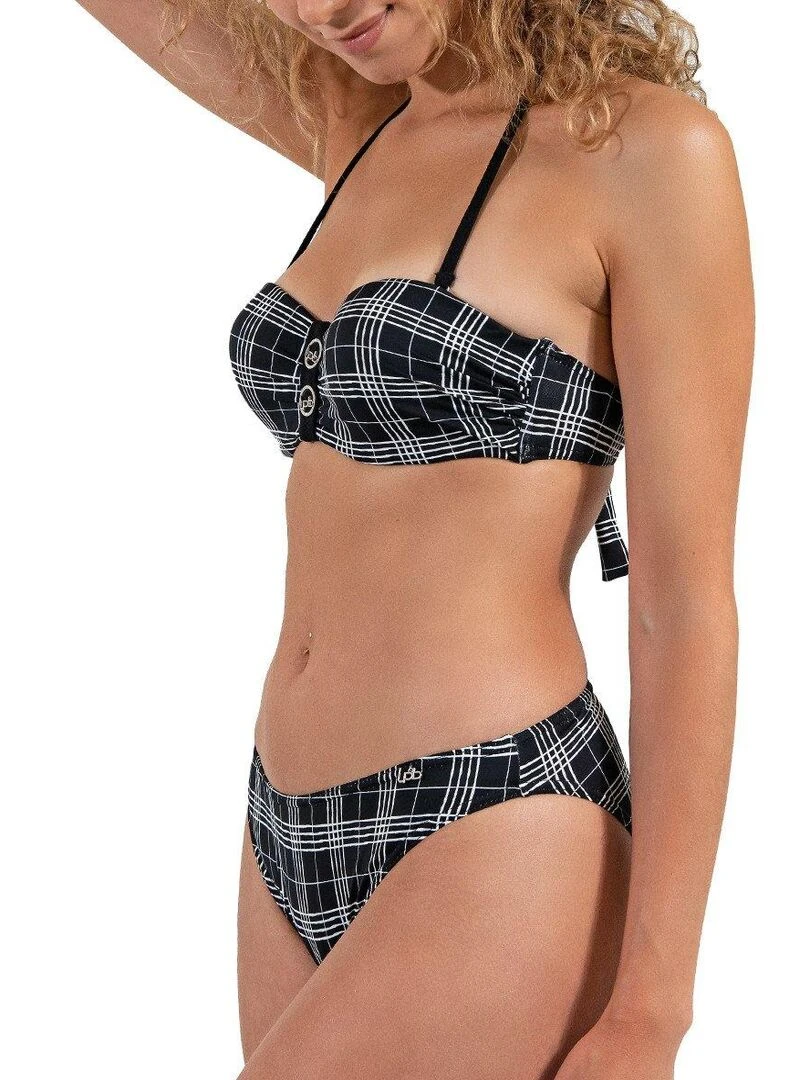 Haut de maillot de bain bandeau push up Retro   Noir