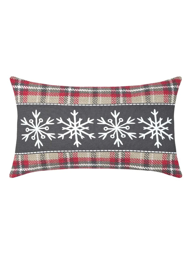 Coussin ambiance chalet de montagne gris anthracite