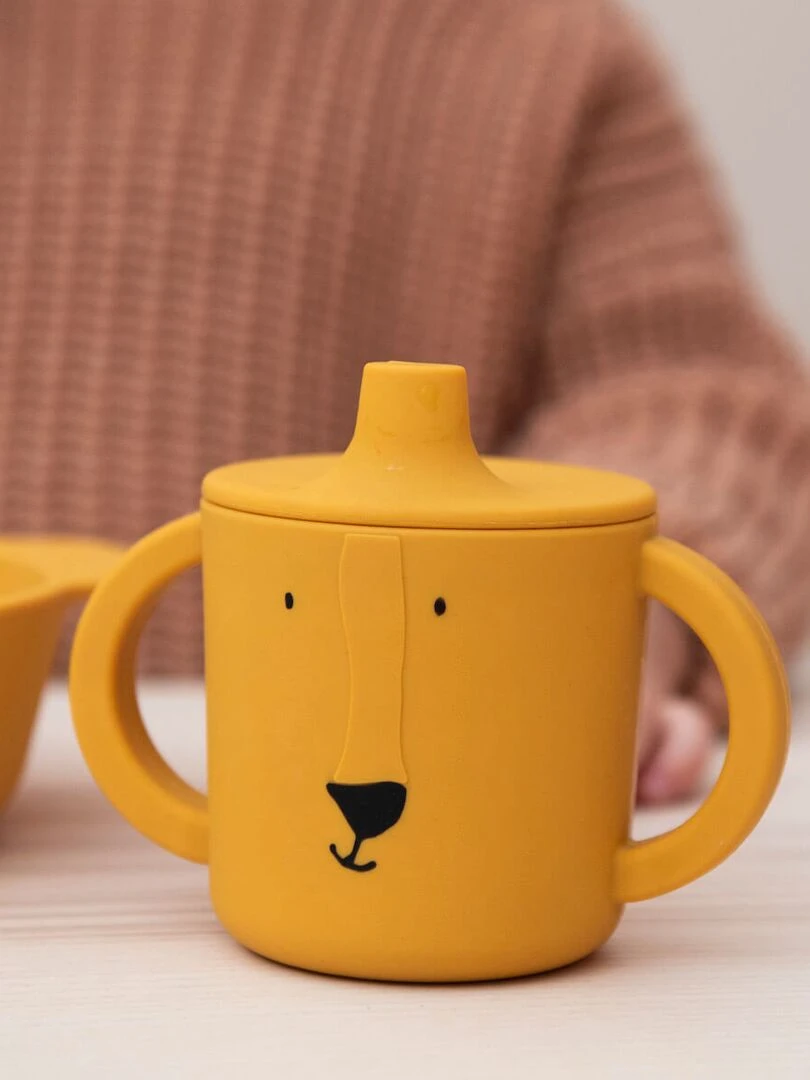 Tasse à bec en silicone Mr Lion Jaune