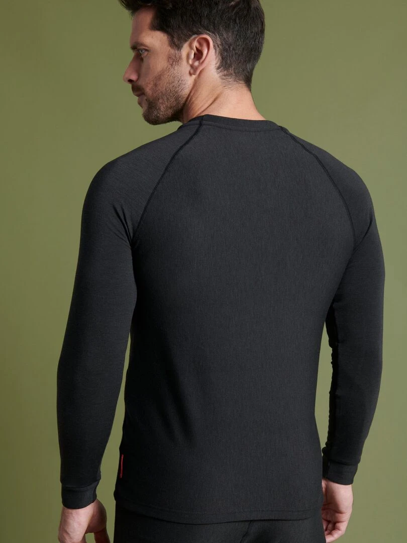 T shirt col rond Comfort Thermolactyl 4 homme   DamartSport   Noir
