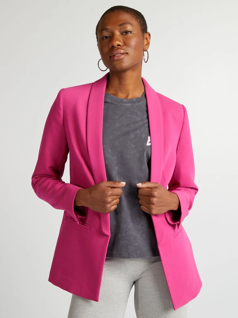 Veste blazer mi longue Rose