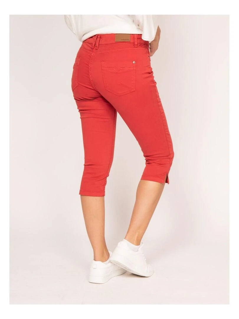 Pantacourt slim XIMI   Rouge