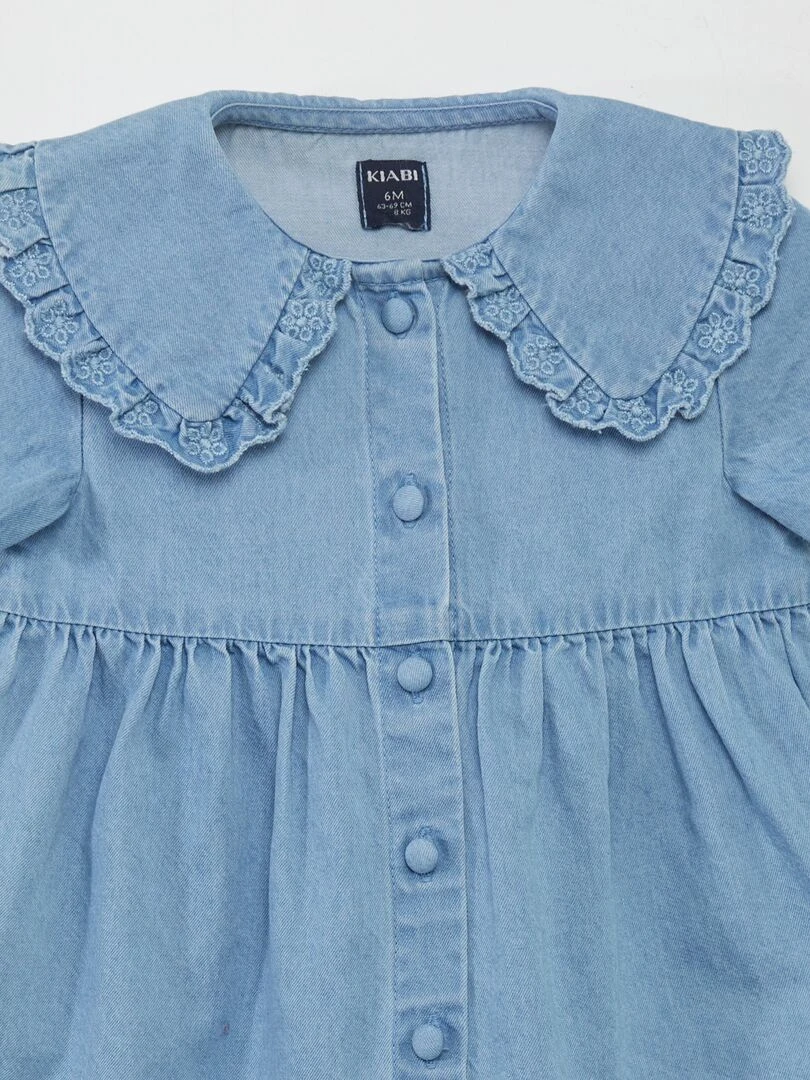 Robe légère effet denim   Bleu