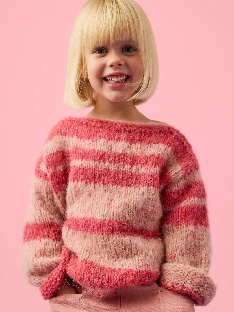 Kit Tricot Pull Enfant Alpaga Friday Rose