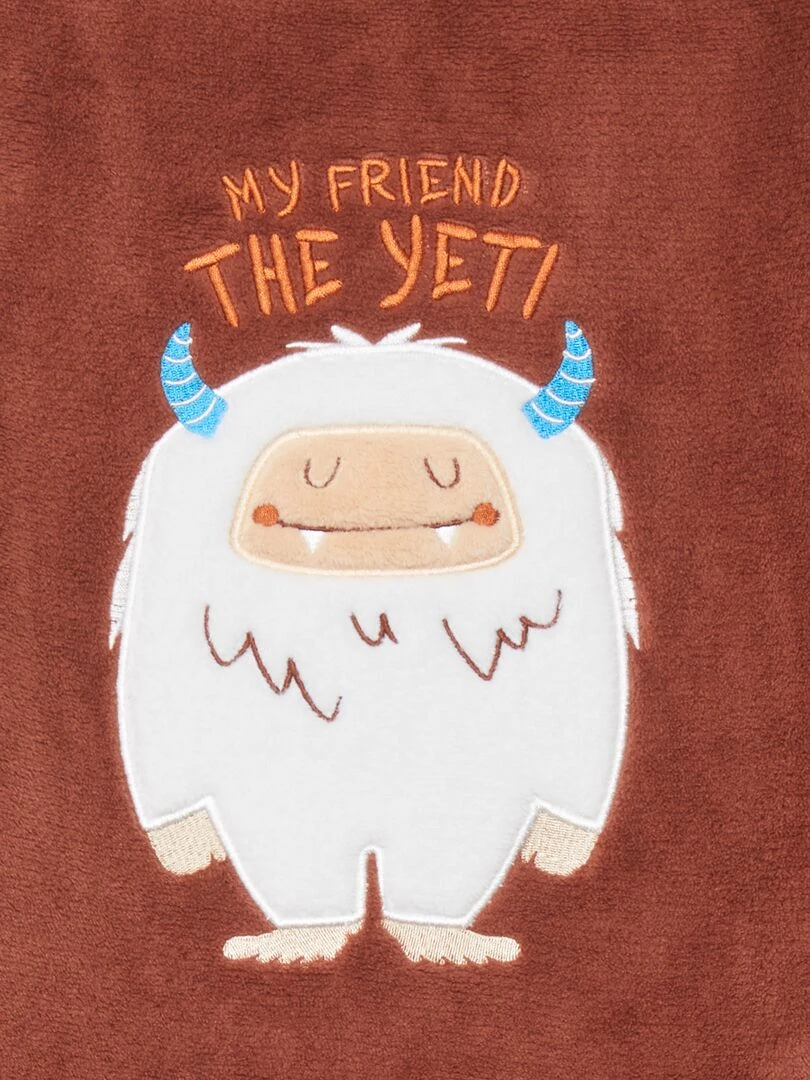 Ensemble pyjama t shirt + pantalon   2 pièces   Marron/beige