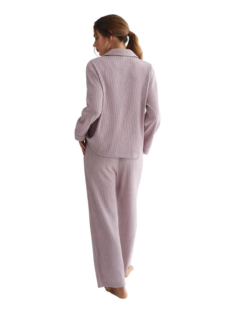 Pyjama pantalon chemise manches longues Espiga Rose