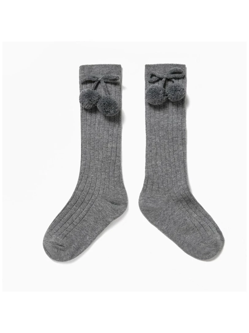 Chaussettes hautes essential line 'Zippy' Gris foncé