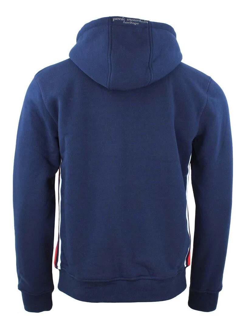 Sweat zippé à capuche homme CHARLES PEAK MOUNTAIN Bleu marine