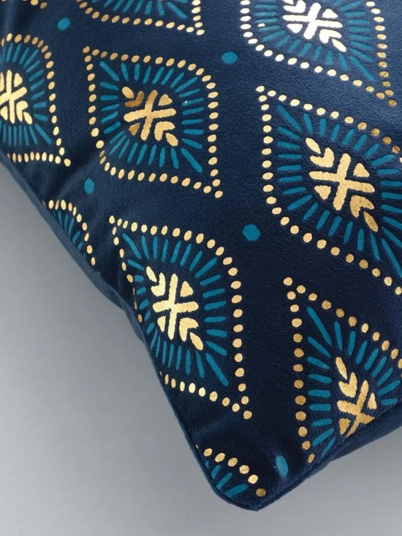 Housse de coussin 40x40 cm velours Sofia Bleu