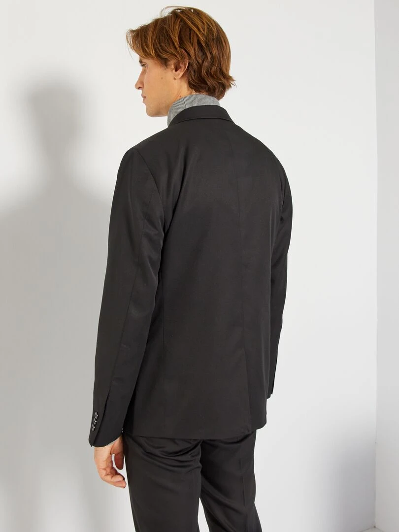 Veste de costume regular en twill   noir