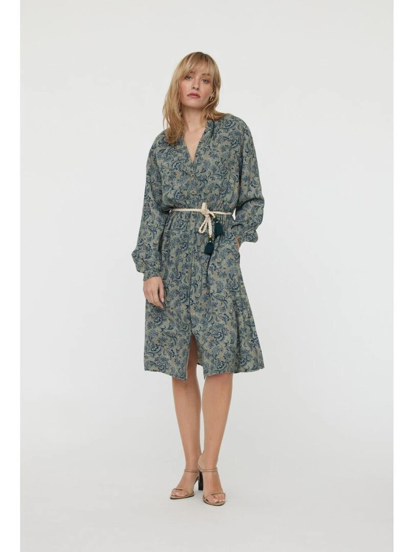 Lee Cooper Robe manches longues polyester LAYLA Kaki