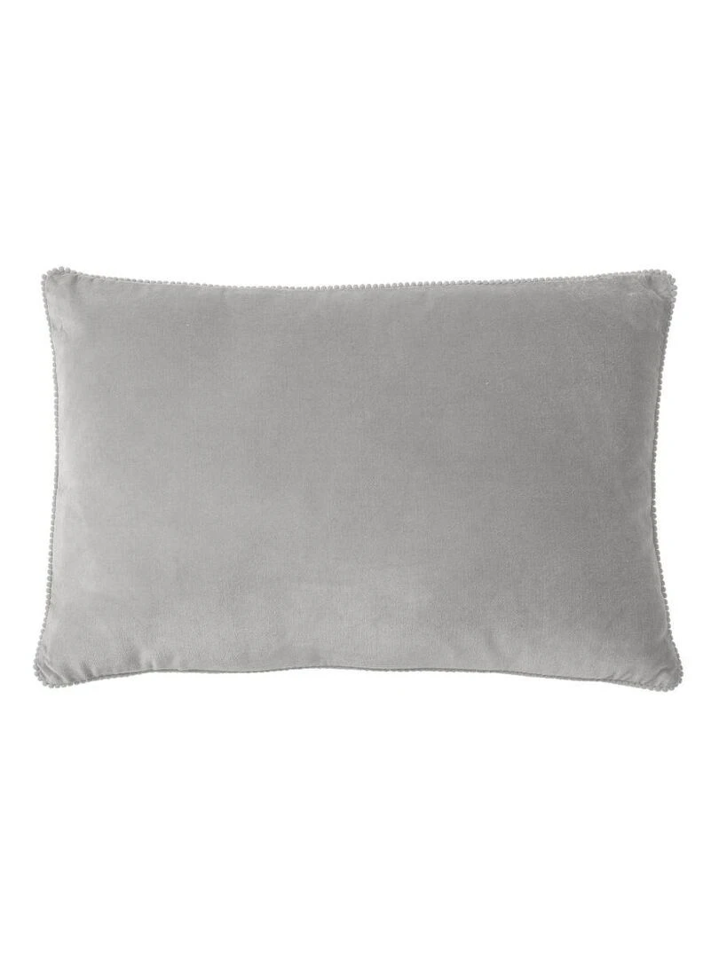 Coussin lin bords effilés 'Deko&co'   Marron chocolat