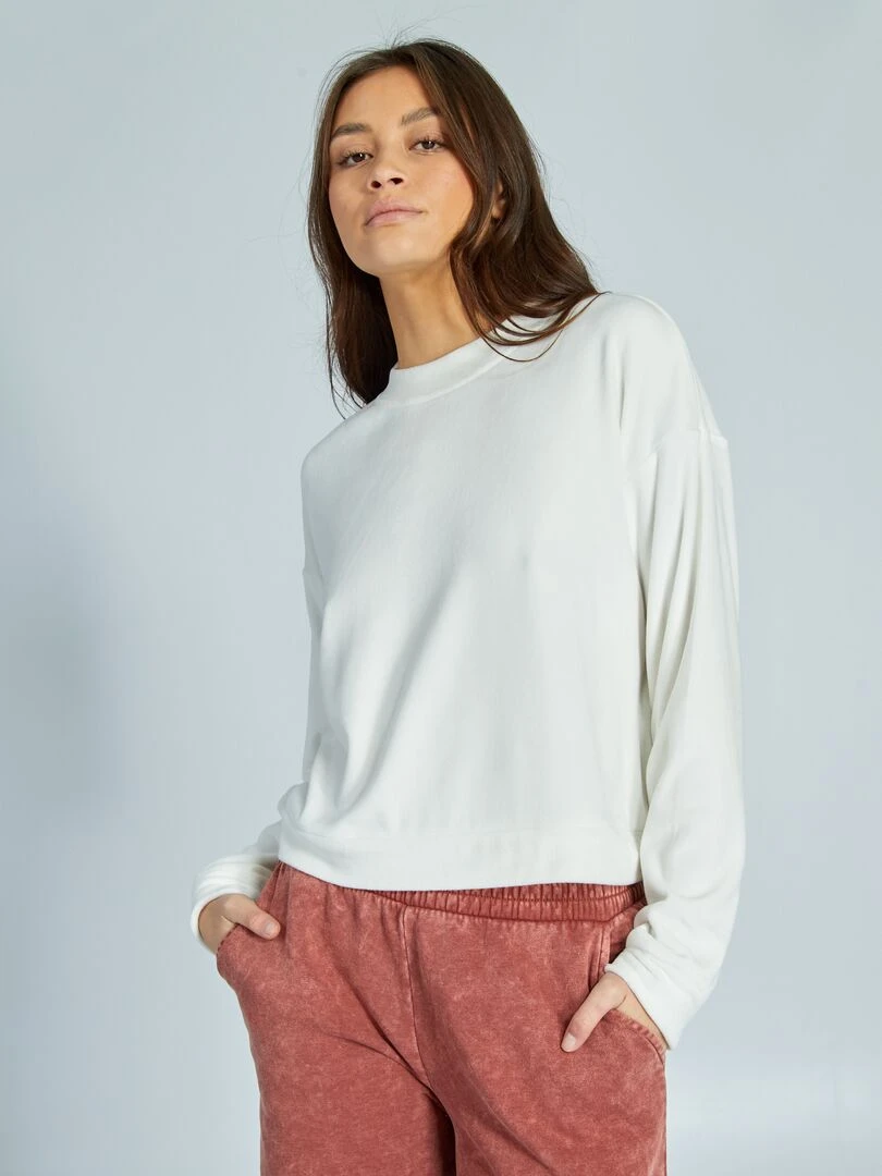 Sweat de nuit en polaire   blanc