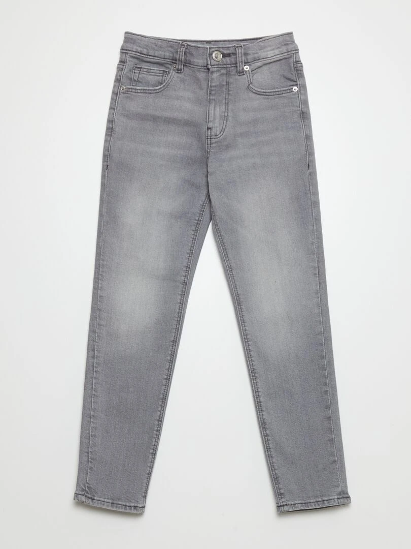 Jean slim taille ajustable Gris clair