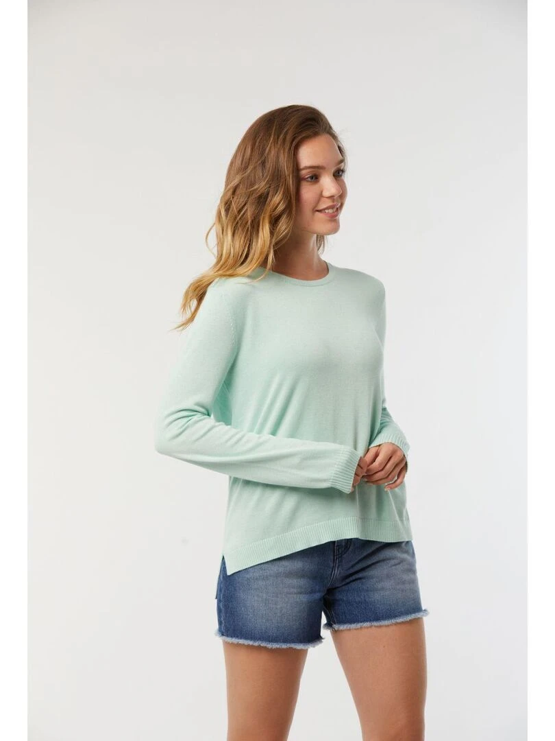 Lee Cooper   Pull manches longues viscose regular CLAIRA   Bleu