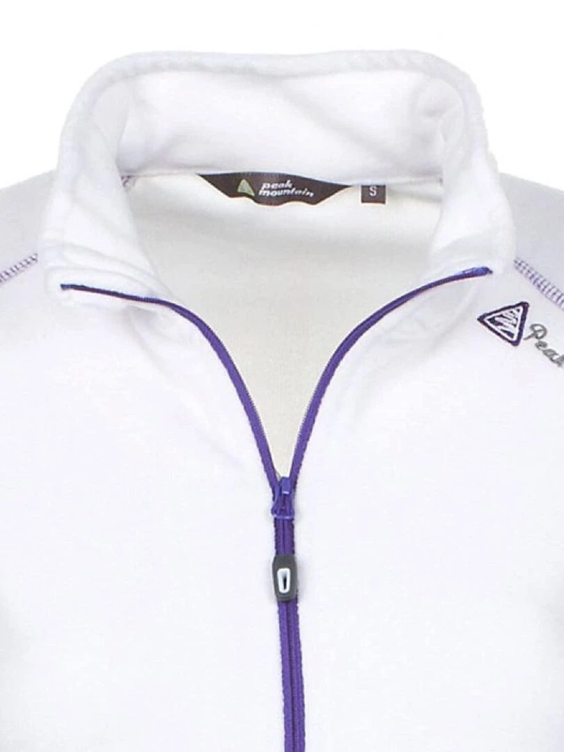 Sweat polaire fille GAFONE   PEAK MOUNTAIN   Blanc